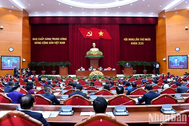 Ảnh Khai mạc Hội nghị lần thứ 10 Ban Chấp hành Trung ương Đảng Cộng sản Việt Nam khóa XIII