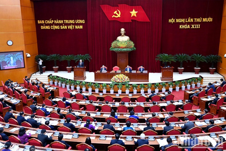 Ảnh Khai mạc Hội nghị lần thứ 10 Ban Chấp hành Trung ương Đảng Cộng sản Việt Nam khóa XIII