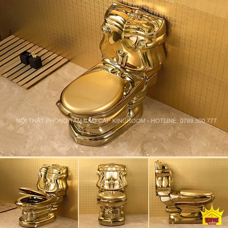 Bồn cầu dát vàng Trải nghiệm tiện nghi đẳng cấp cùng Kingroom