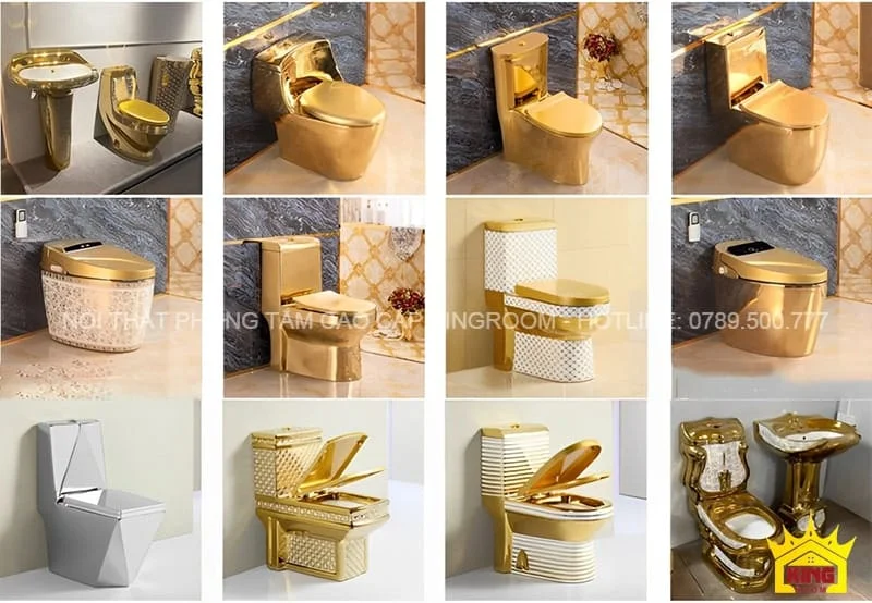 Bồn cầu dát vàng Trải nghiệm tiện nghi đẳng cấp cùng Kingroom