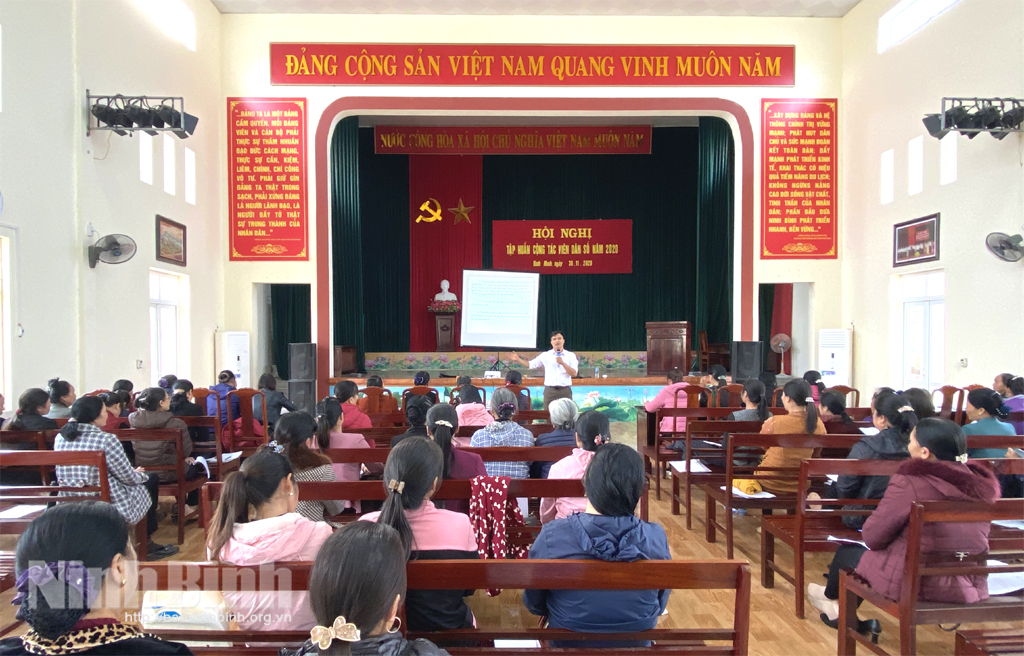 Kim Sơn: 101 cộng tác viên dân số thôn, xóm được tập huấn nghiệp vụ công tác dân số