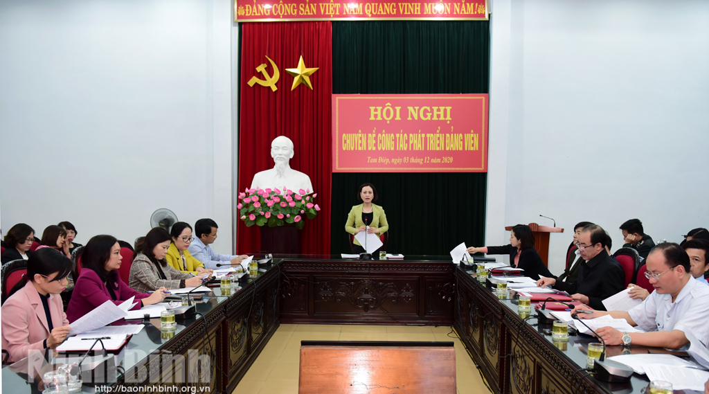 Thành ủy Tam Điệp tổ chức hội nghị chuyên đề công tác phát triển đảng viên