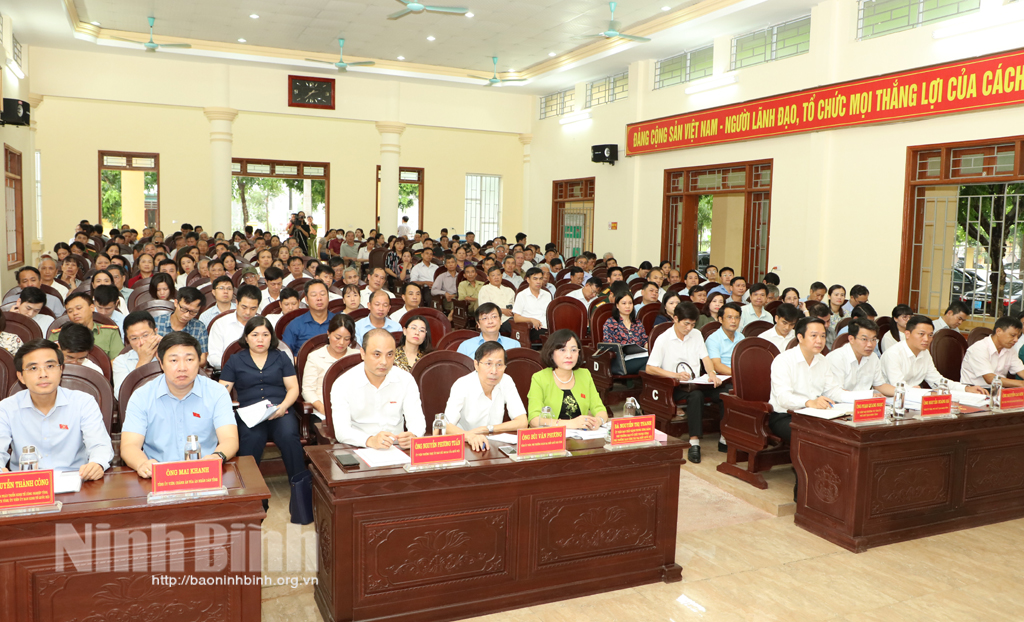 Đoàn ĐBQH tỉnh tiếp xúc cử tri thành phố Tam Điệp