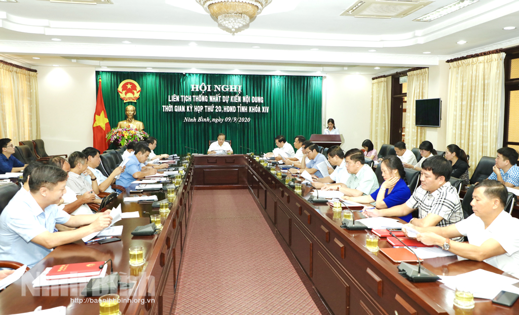 Hội nghị liên tịch thống nhất dự kiến nội dung, thời gian Kỳ họp thứ 20, HĐND tỉnh khóa XIV