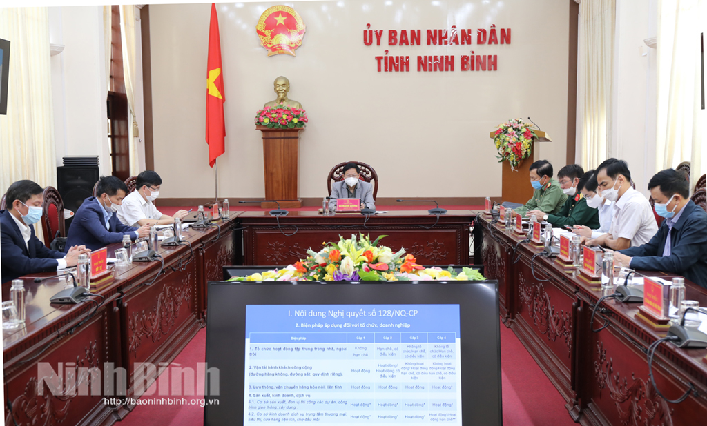 Hội nghị trực tuyến đánh giá việc thực hiện Nghị quyết 128 về "Thích ứng an toàn, linh hoạt, kiểm soát hiệu quả với dịch COVID-19 "