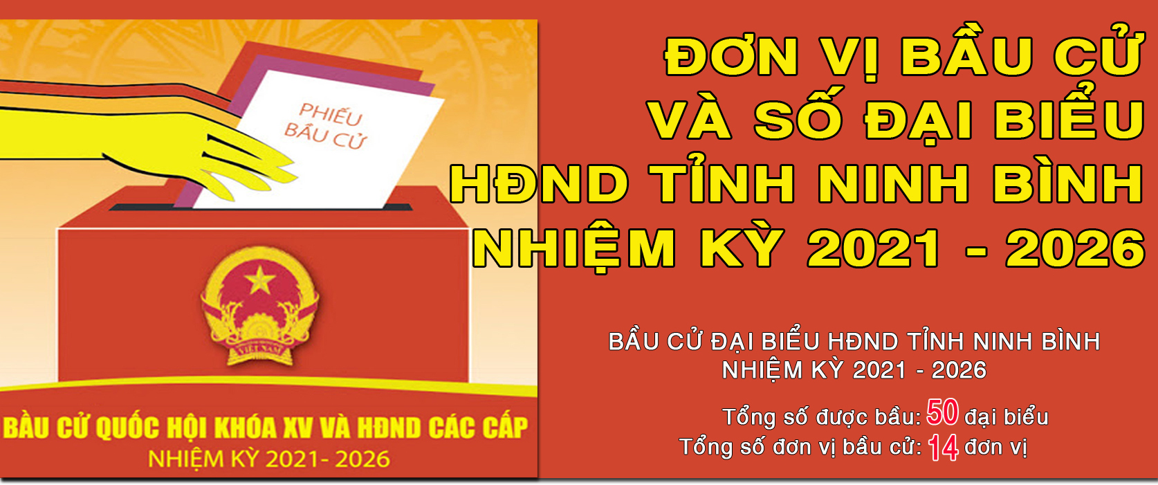 [Infographics] Đơn vị bầu cử và số đại biểu HĐND tỉnh Ninh Bình, nhiệm kỳ 2021 - 2026