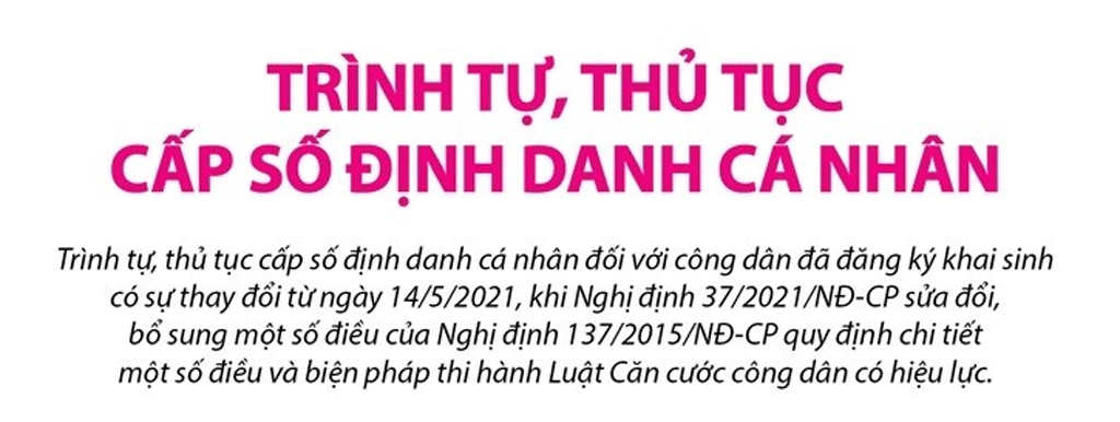 [Infographics] Trình tự, thủ tục cấp số định danh cá nhân