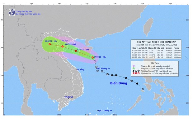 Công điện của Ban chỉ huy PCTT&TKCN tỉnh về việc ứng phó với áp thấp nhiệt đới