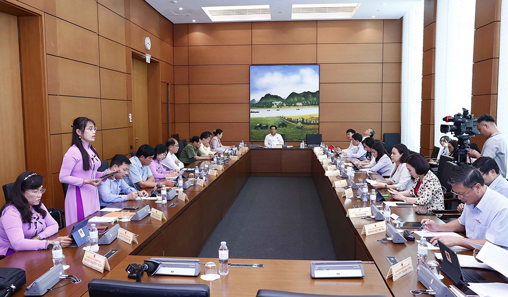 Kỳ họp thứ tư, Quốc hội khóa XV: Đại biểu Quốc hội tham gia thảo luận ở tổ về một số dự án luật