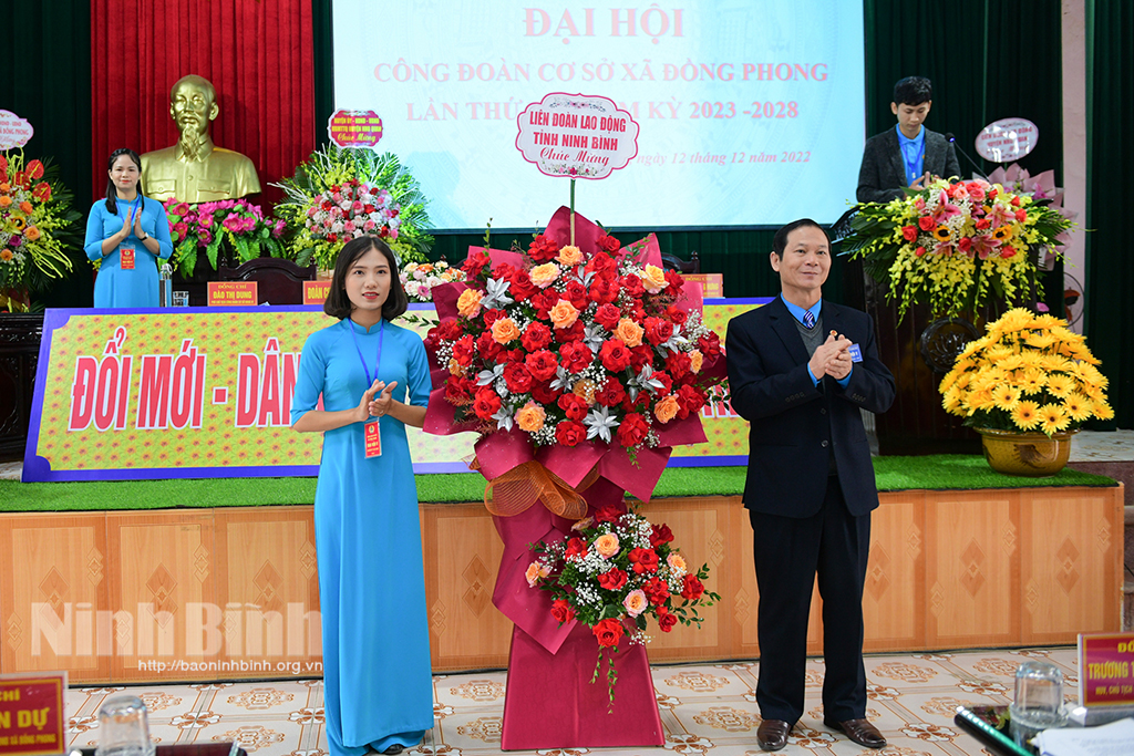 Tổ chức Đại hội điểm Công đoàn cơ sở huyện Nho Quan, nhiệm kỳ 2023 - 2028