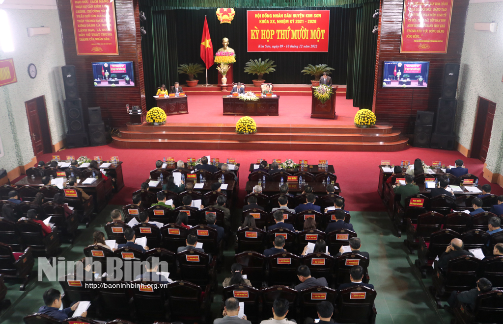 HĐND huyện Kim Sơn khóa XX tổ chức kỳ họp cuối năm