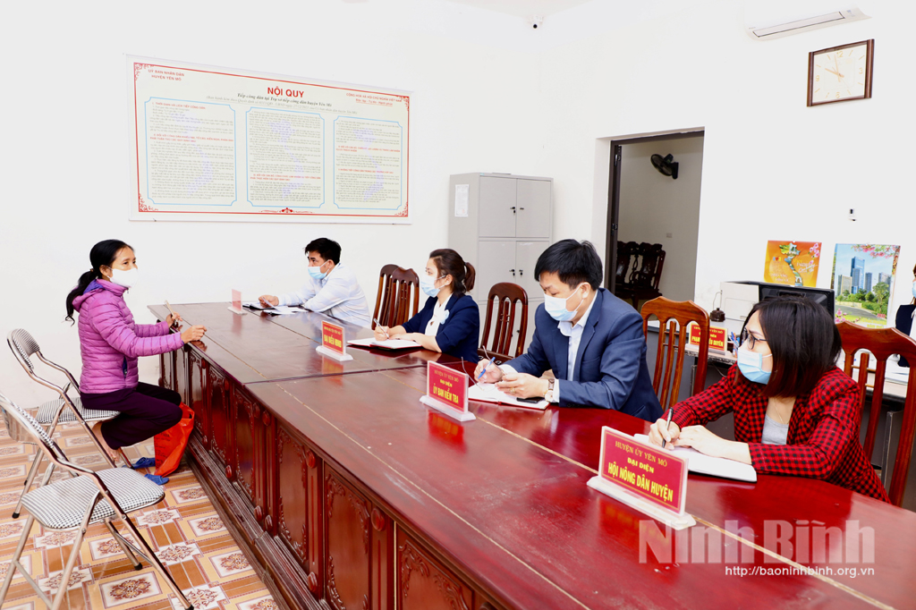Yên Mô thực hiện nền nếp tiếp công dân, giải quyết khiếu nại, tố cáo