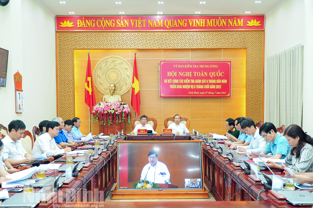 Hội nghị trực tuyến toàn quốc sơ kết công tác kiểm tra, giám sát 6 tháng đầu năm 2022