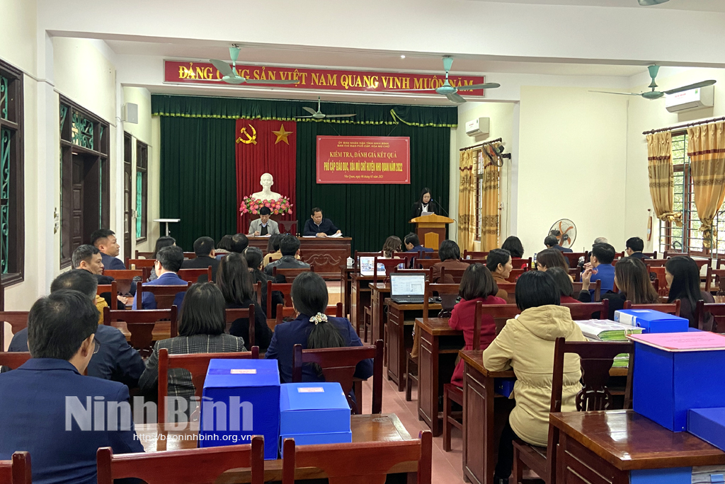 Kiểm tra, đánh giá kết quả phổ cập giáo dục, xóa mù chữ năm 2022