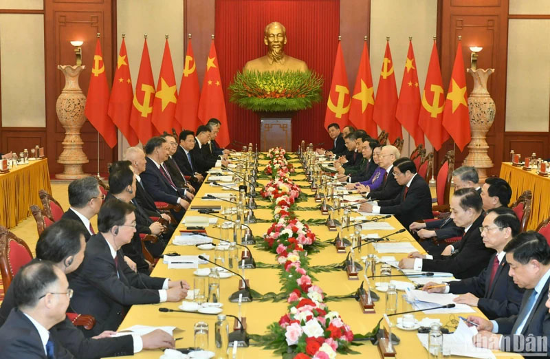 Hội đàm cấp cao giữa Tổng Bí thư Nguyễn Phú Trọng và Tổng Bí thư, Chủ tịch Trung Quốc Tập Cận Bình