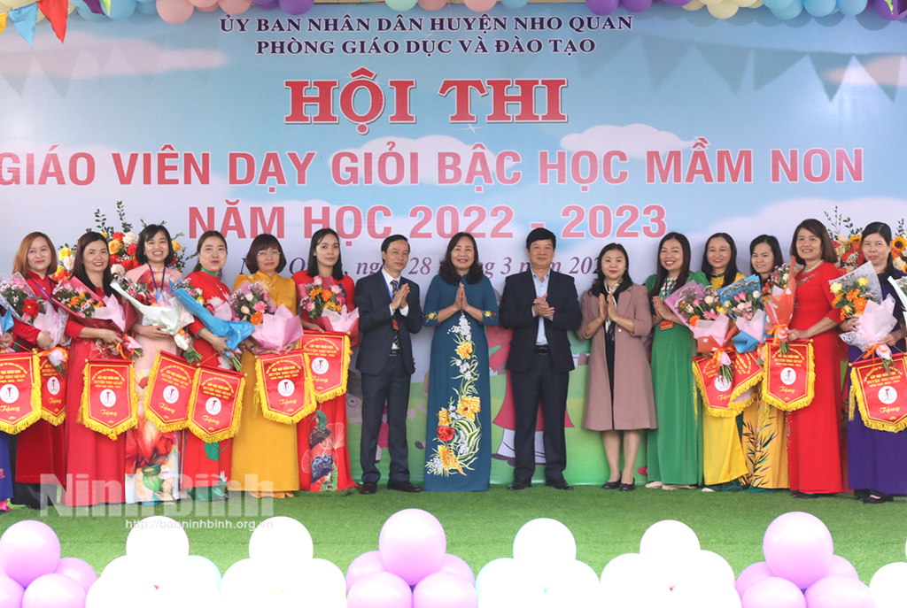 Nho Quan tổ chức Hội thi giáo viên dạy giỏi bậc học Mầm non năm học 2022- 2023