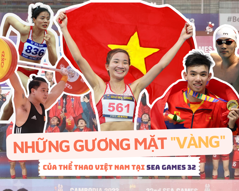[Infographic] Những gương mặt "vàng" của thể thao Việt Nam tại SEA Games 32