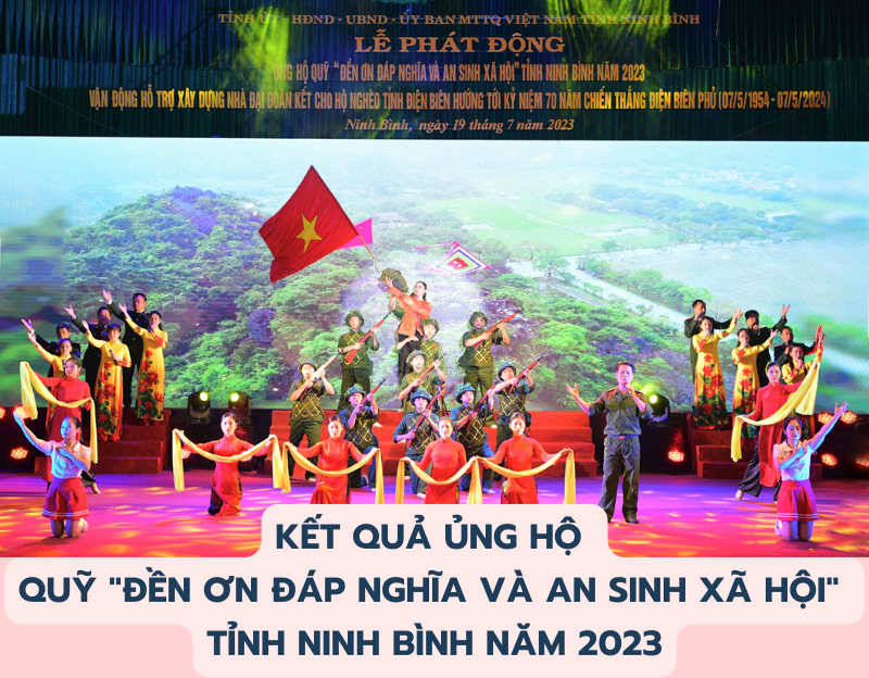[Infographics] Kết quả ủng hộ Quỹ "Đền ơn đáp nghĩa và an sinh xã hội" tỉnh Ninh Bình năm 2023