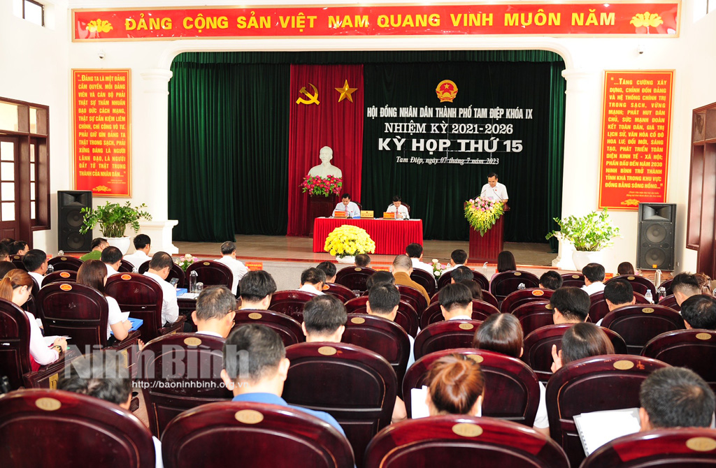 Kỳ họp thứ 15, HĐND thành phố Tam Điệp khóa IX