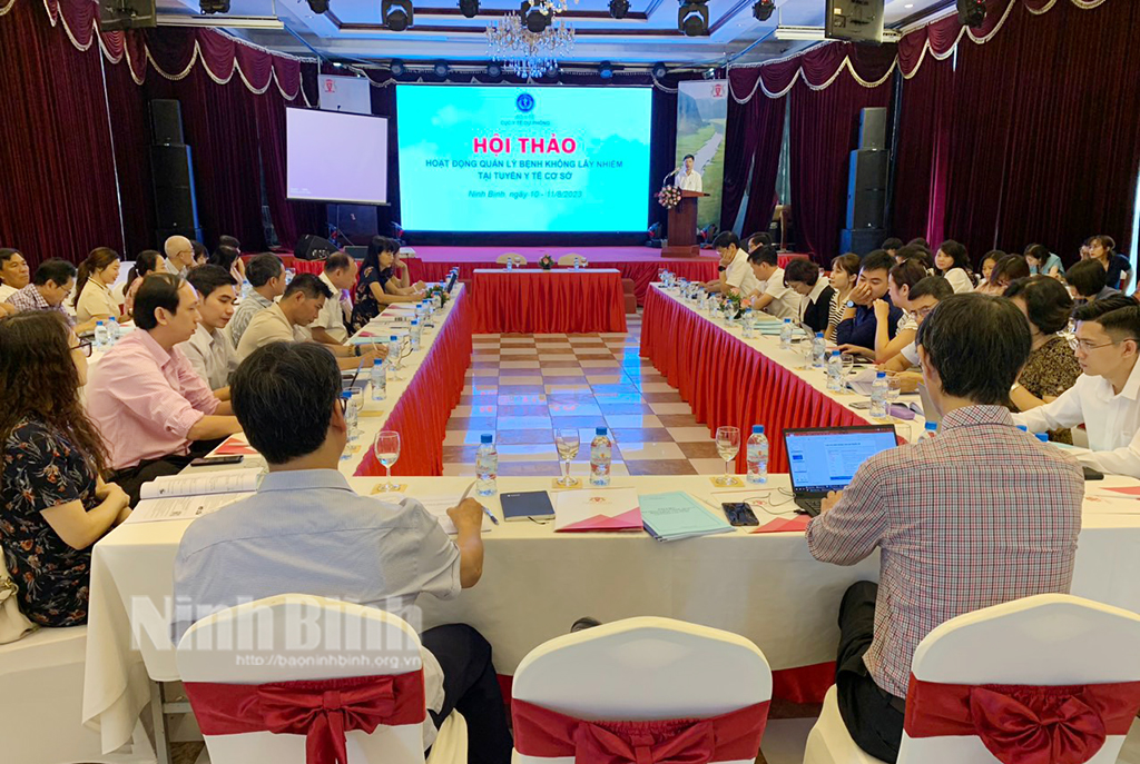 Hội thảo về hoạt động quản lý bệnh không lây nhiễm tuyến y tế cơ sở tại Ninh Bình