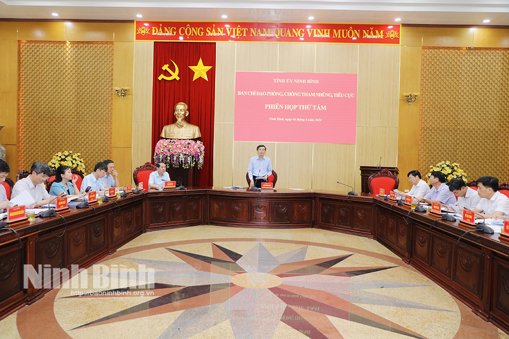 Ban Chỉ đạo phòng, chống tham nhũng, tiêu cực tỉnh họp Phiên thứ 8