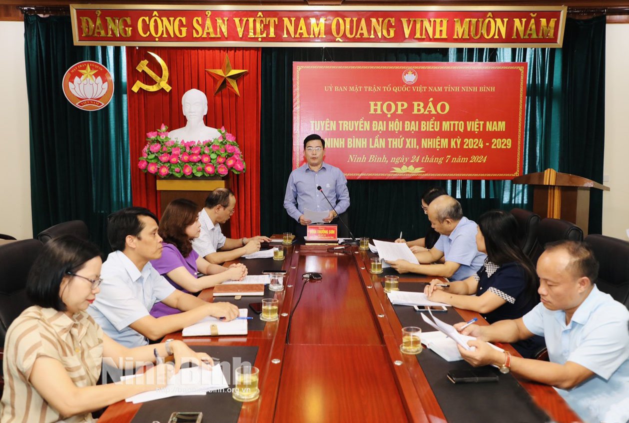 Họp báo tuyên truyền Đại hội đại biểu MTTQ Việt Nam tỉnh Ninh Bình lần thứ XII, nhiệm kỳ 2024-2029