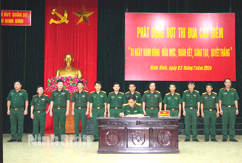 Bộ CHQS tỉnh phát động đợt thi đua cao điểm chào mừng Đại hội Thi đua Quyết thắng LLVT Quân khu 3 giai đoạn 2019-2024