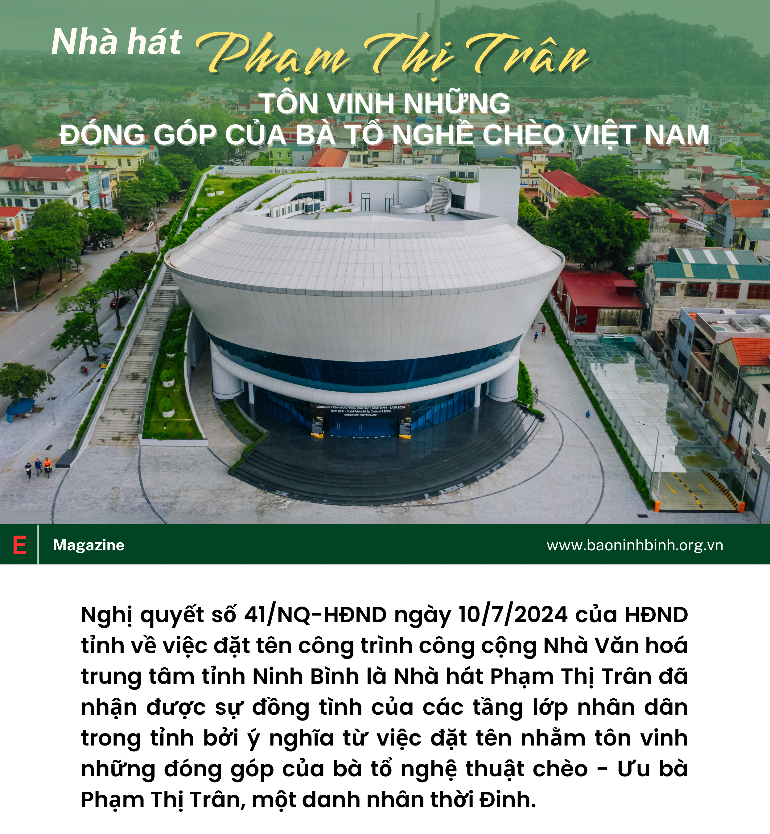 {Emagazine} Nhà hát Phạm Thị Trân - Tôn vinh những đóng góp của bà Tổ nghề chèo Việt Nam