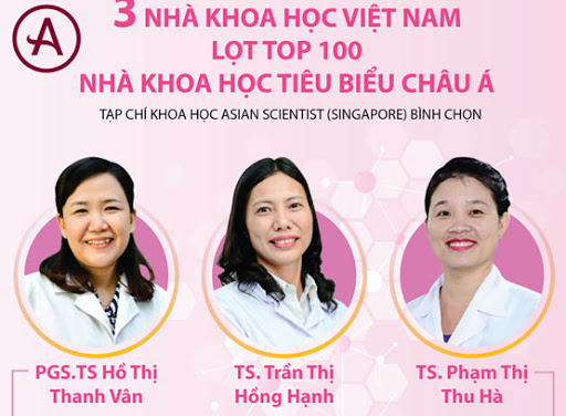 3 nhà khoa học Việt Nam lọt top 100 nhà khoa học tiêu biểu châu Á