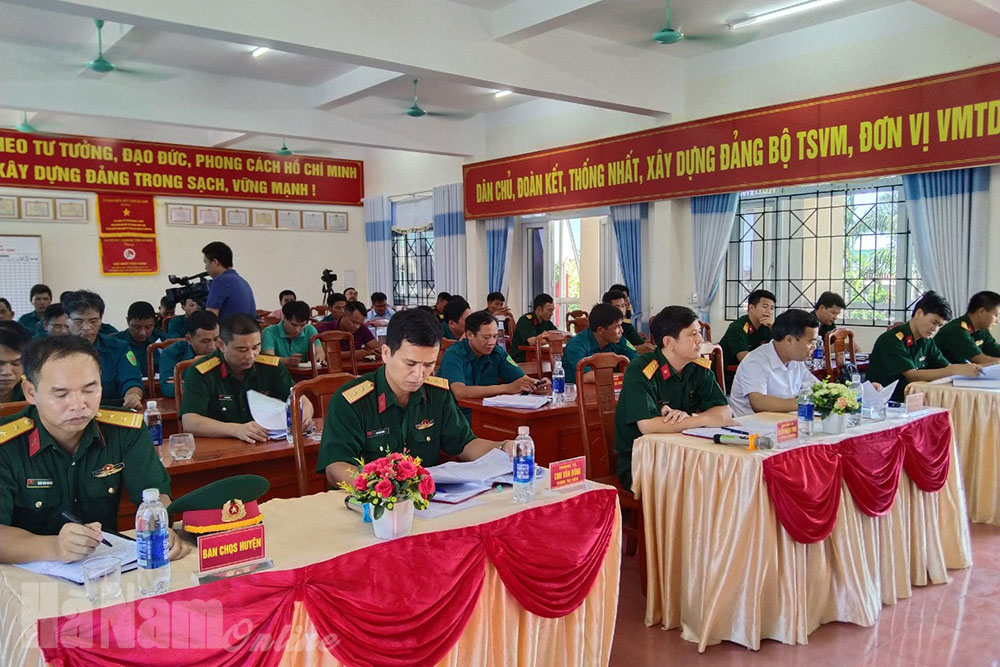 Ban CHQS huyện Lý Nhân triển khai nhiệm vụ 6 tháng cuối năm