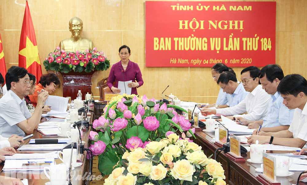 Ban Thường vụ Tỉnh ủy cho ý kiến về Đại hội đại biểu Đảng bộ huyện Bình Lục và huyện Kim Bảng nhiệm kỳ 2020 - 2025