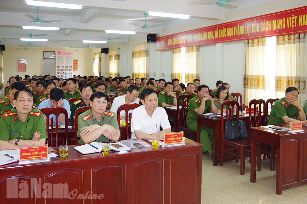 Công an thị xã Duy Tiên triển khai Kế hoạch đảm bảo ANTT Đại hội đại biểu Đảng bộ thị xã