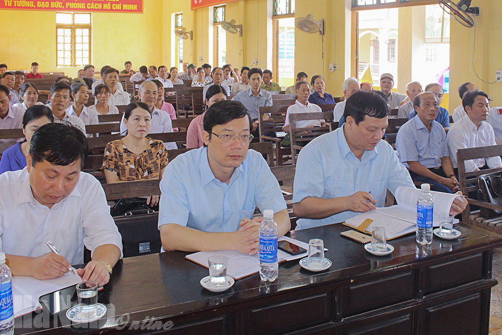 Đại biểu HĐND tỉnh tiếp xúc cử tri huyện Bình Lục