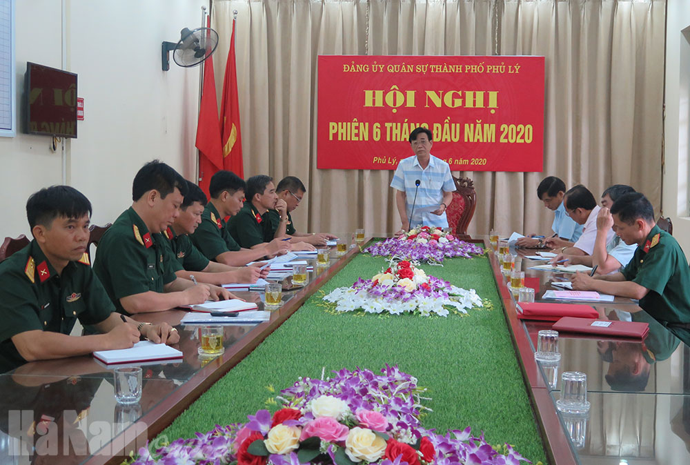 Đảng ủy Quân sự thành phố Phủ Lý sơ kết thực hiện nhiệm vụ 6 tháng đầu năm