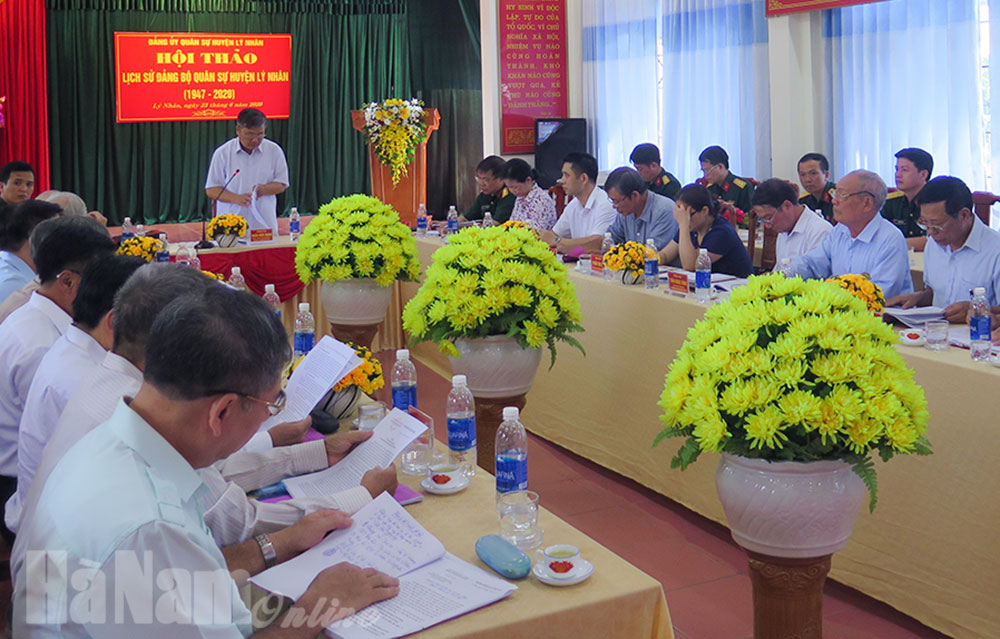 Hội thảo lịch sử Đảng bộ Quân sự huyện Lý Nhân giai đoạn 1947-2020