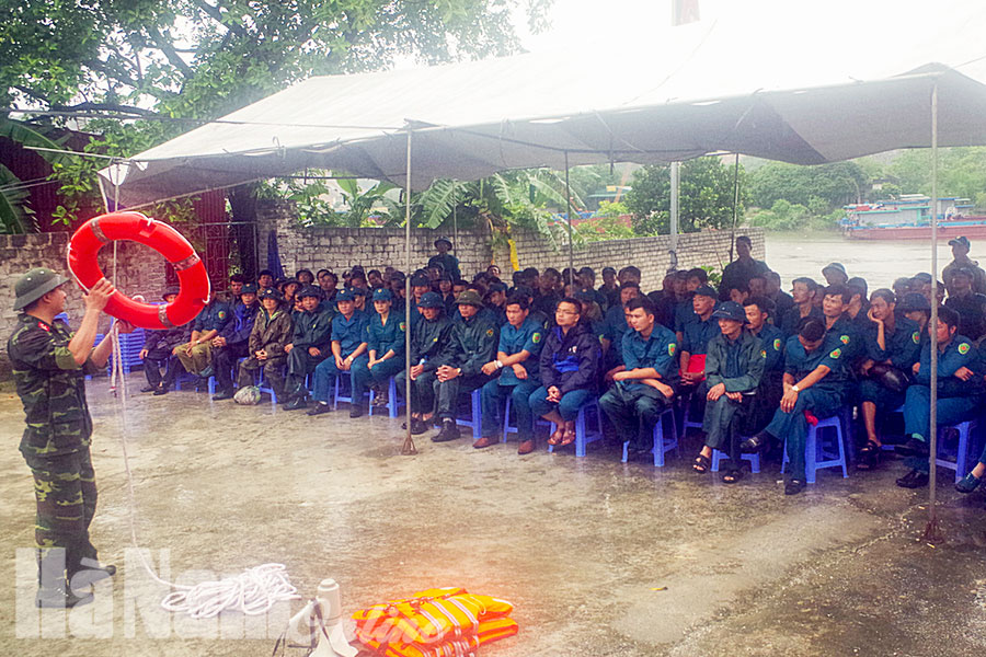 LLVT Thanh Liêm xung kích trong công tác phòng, chống thiên tai, tìm kiếm cứu nạn