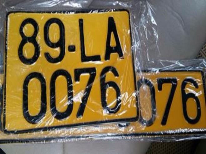 Xe kinh doanh vận tải dùng biển số màu vàng từ 1-8