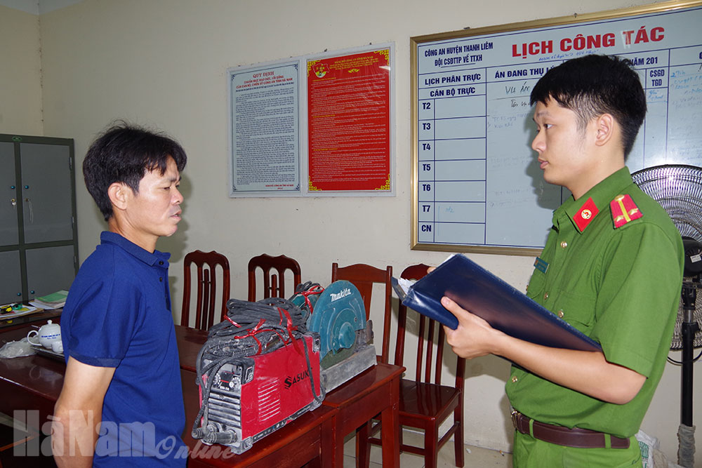 Công an Thanh Liêm làm rõ nhanh đối tượng đột nhập công ty trộm cắp tài sản