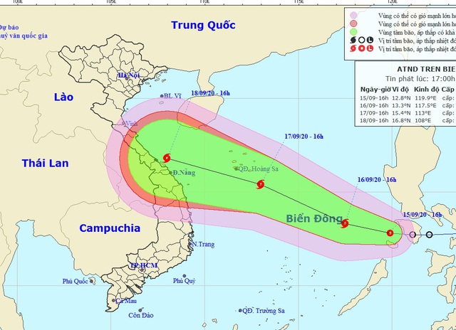Áp thấp khả năng mạnh lên thành bão đã vào Biển Đông
