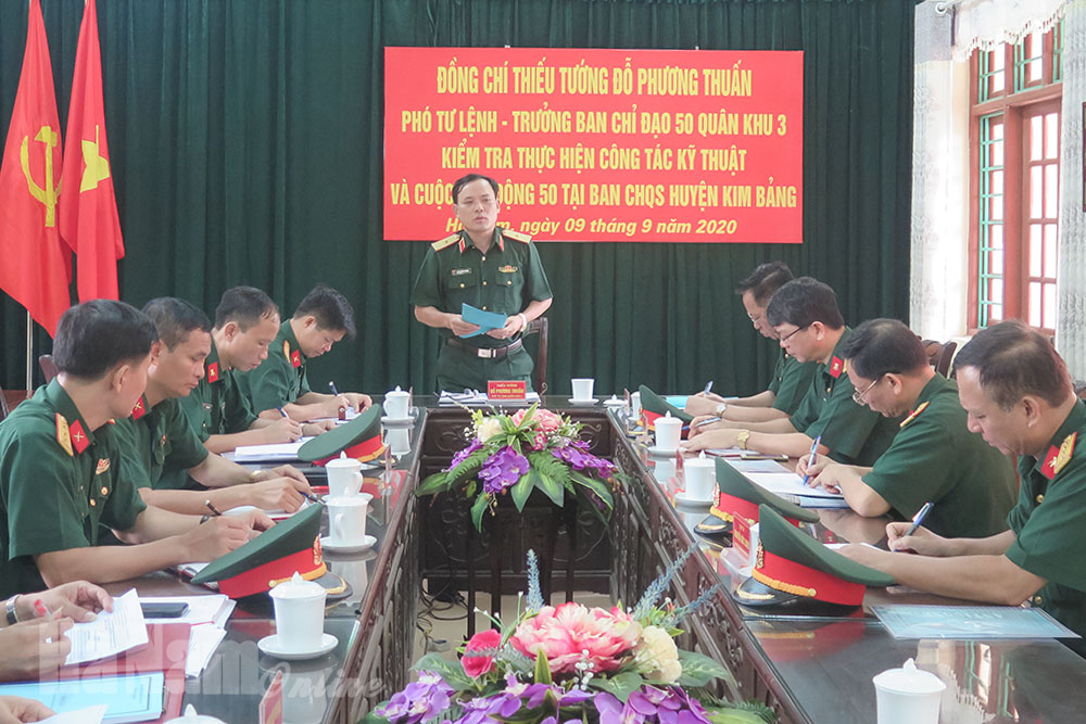 Bộ Tư lệnh Quân khu 3 kiểm tra công tác kỹ thuật tại Hà Nam