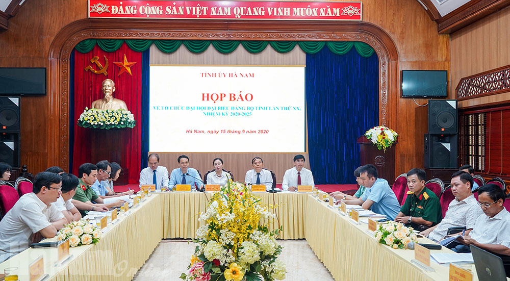 Họp báo về tổ chức Đại hội đại biểu Đảng bộ tỉnh lần thứ XX, nhiệm kỳ 2020-2025