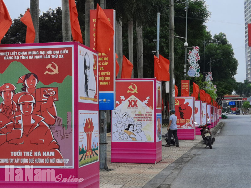 Rực rỡ cờ, hoa chào mừng Đại hội Đảng bộ tỉnh lần thứ XX, nhiệm kỳ 2020-2025
