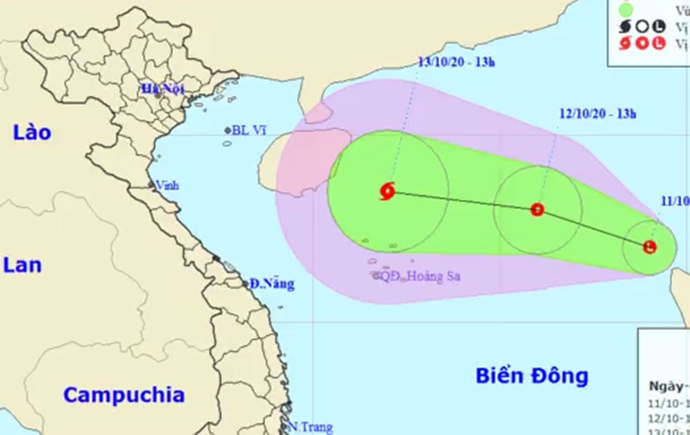 Biển Đông lại xuất hiện áp thấp nhiệt đới
