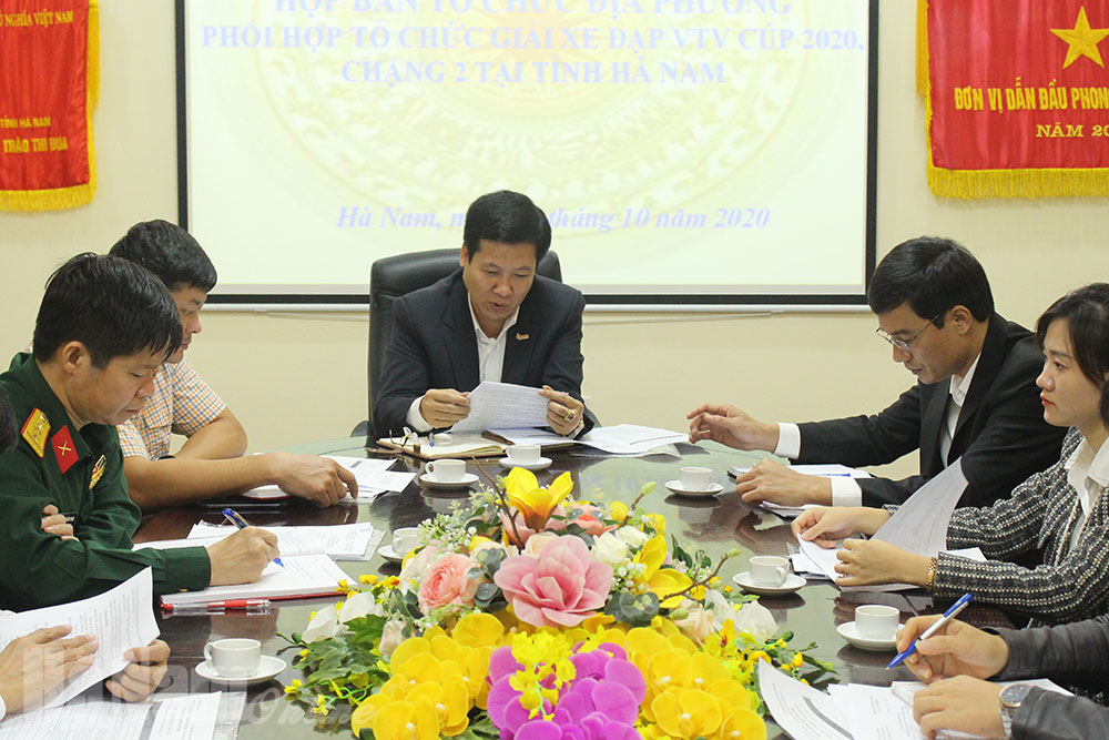 Họp Ban tổ chức địa phương phối hợp tổ chức giải Xe đạp VTV Cúp 2020 tại Hà Nam