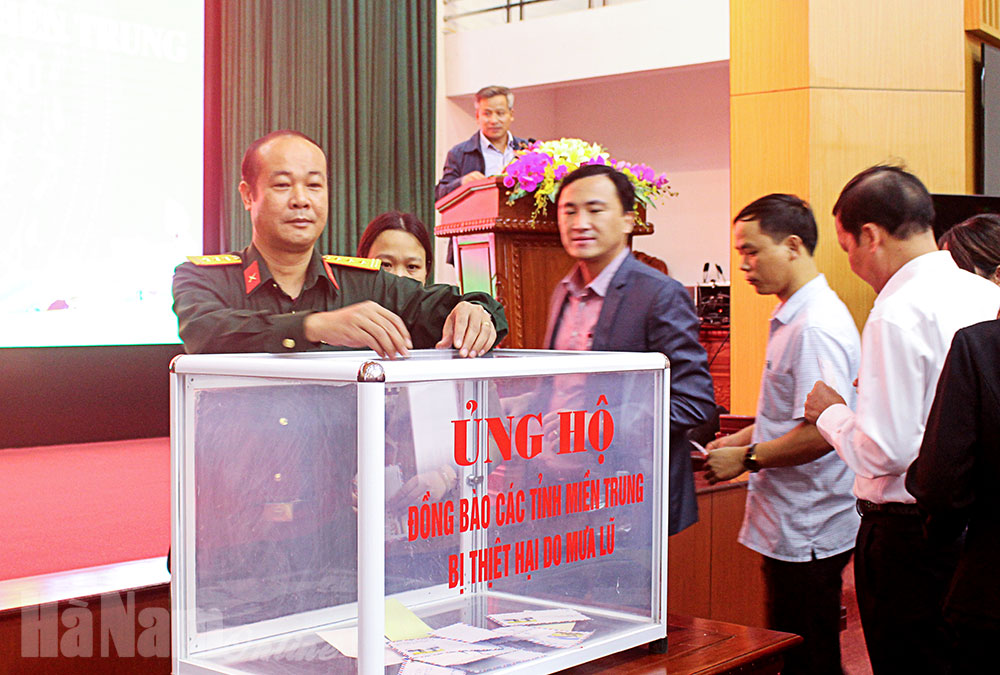 Kim Bảng phát động ủng hộ đồng bào miền Trung
