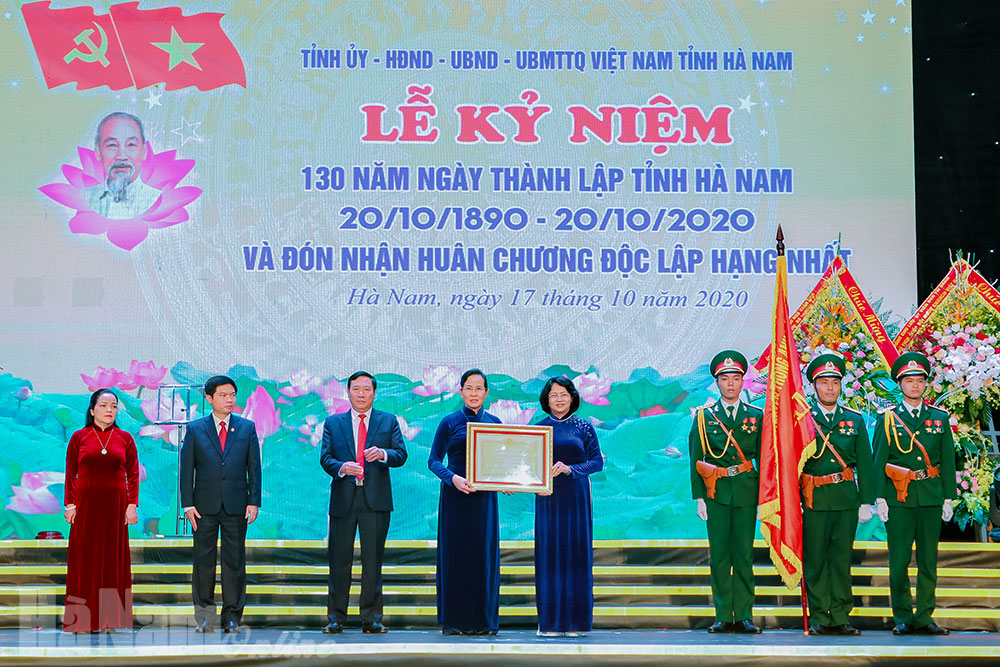 Lễ kỷ niệm 130 năm thành lập tỉnh Hà Nam và đón nhận Huân chương Độc lập hạng Nhất