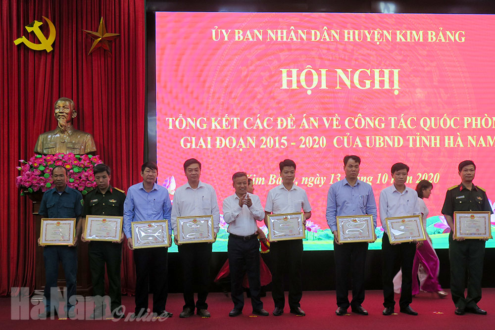UBND huyện Kim Bảng tổng kết các đề án về công tác quốc phòng giai đoạn 2015 - 2020
