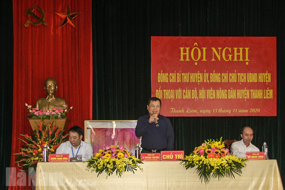 Thanh Liêm đối thoại giữa người đứng đầu cấp ủy, chính quyền với cán bộ, hội viên nông dân