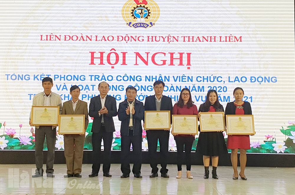 LĐLĐ huyện Thanh Liêm phát triển mới được hơn 400 đoàn viên trong năm 2020