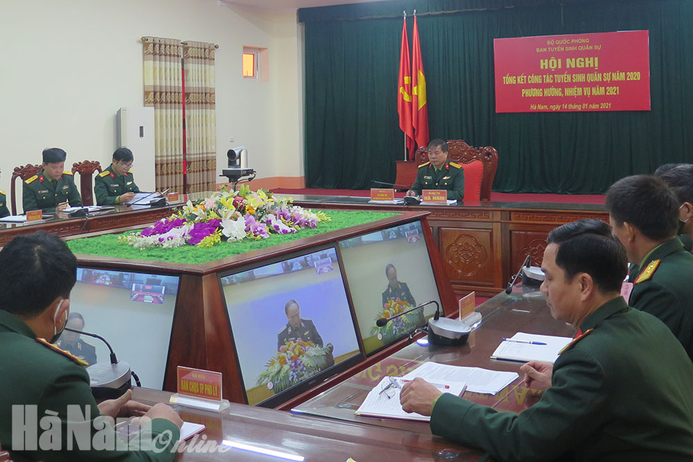 Hội nghị trực tuyến triển khai công tác tuyển sinh quân sự năm 2021